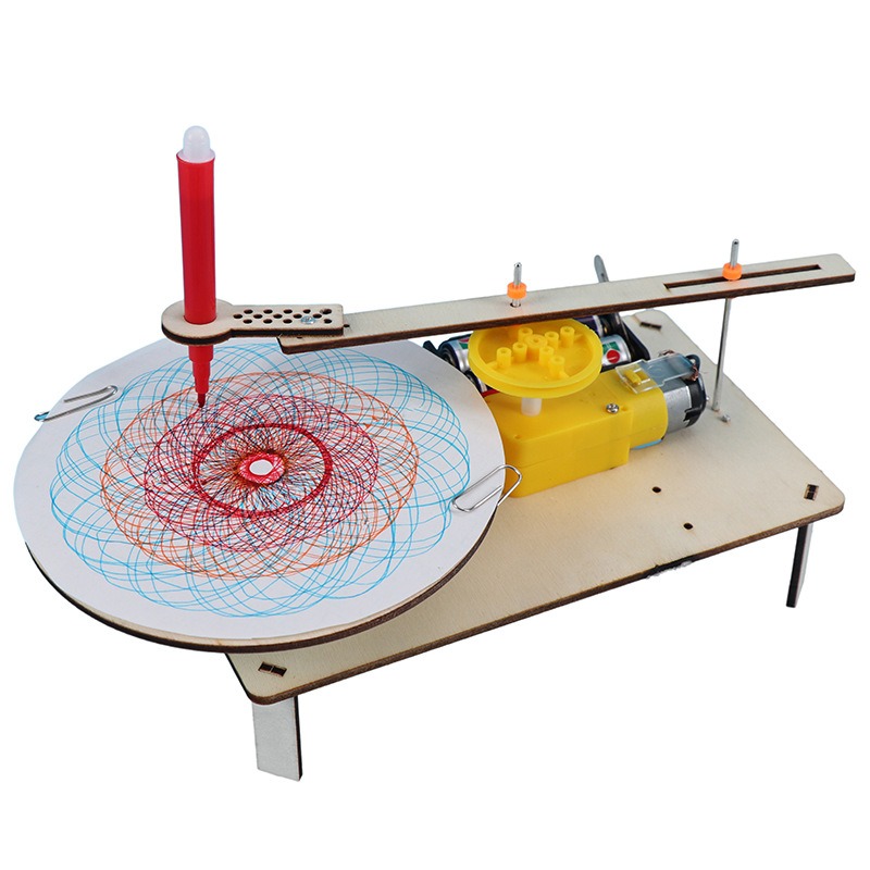 Science Diy Model - 1-3 Stuks DIY Houten Elektrische Plotter