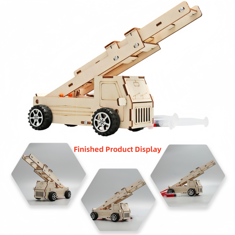 Science Diy Model - DIY houten ladder brandweerwagen modelkit voor